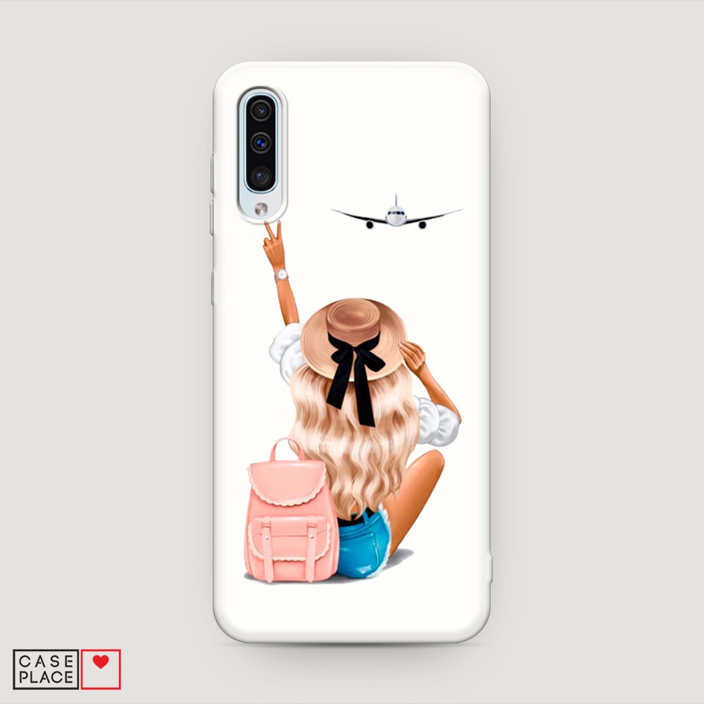 

Матовый силиконовый чехол "Автостопом самолетом" на Samsung Galaxy A30s