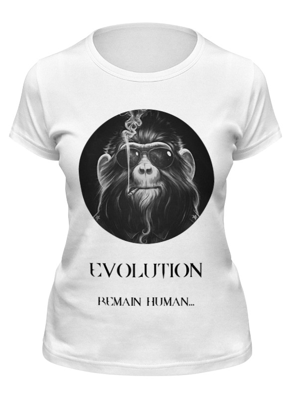 

Футболка женская Printio Evolution (1) белая M, Белый, Evolution (1)