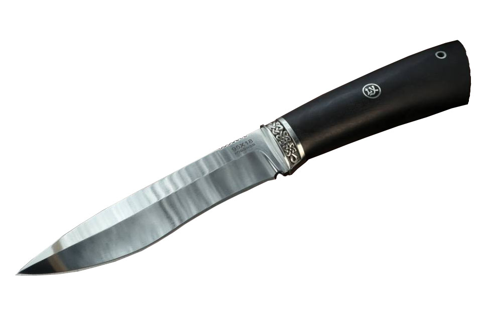 

Нож Lemax Сокол (95х18, мельхиор, граб)