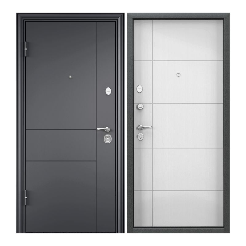Дверь входная Torex для квартиры металлическая Flat-M 950х2050 левый, серый/бежевый