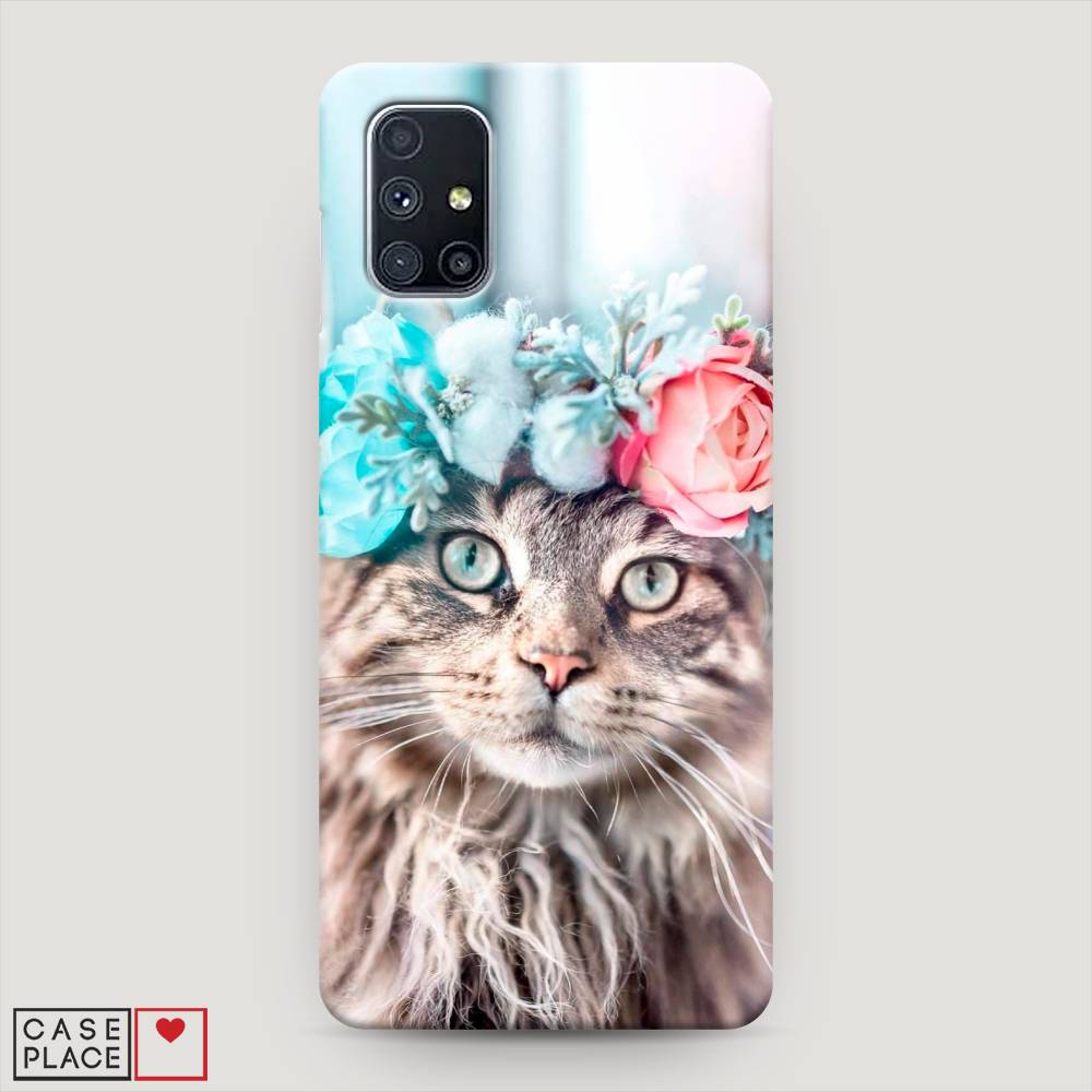 

Пластиковый чехол "Кот в венке" на Samsung Galaxy M51, 2101520-1