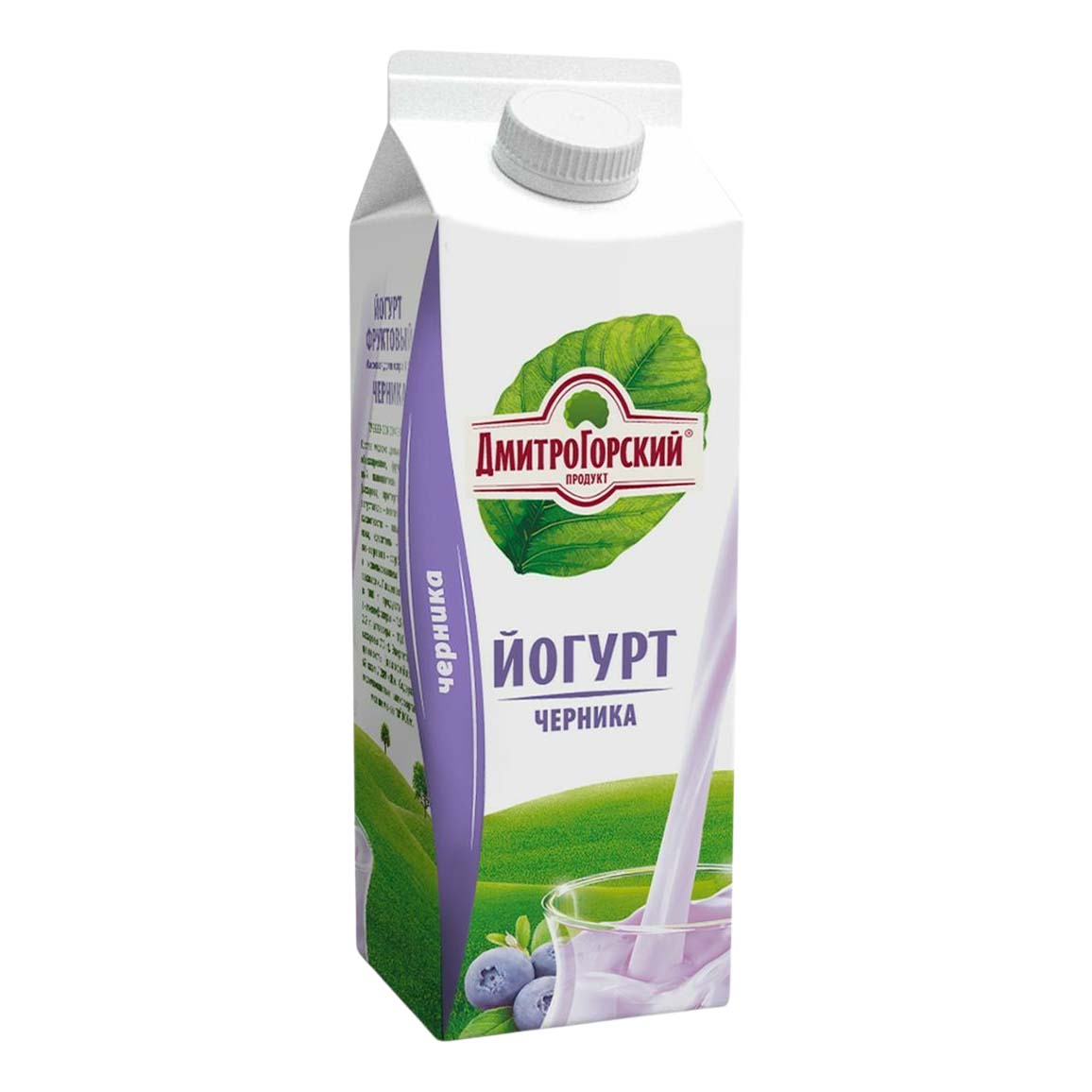 фото Питьевой йогурт дмитрогорский продукт черника 1,5% 450 мл