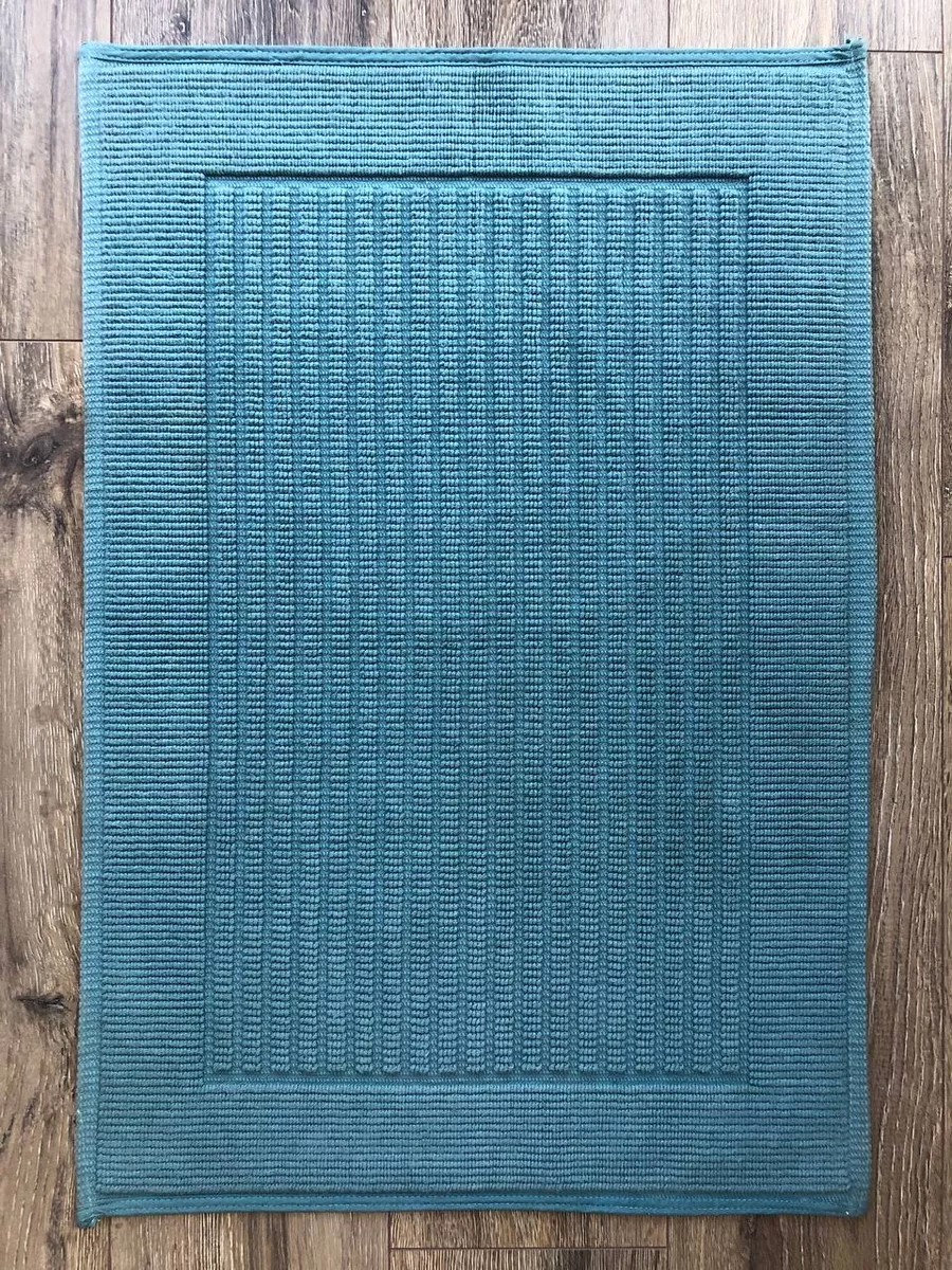 

Коврик хлопковый Жаккард, 53x85 см, темно-голубой