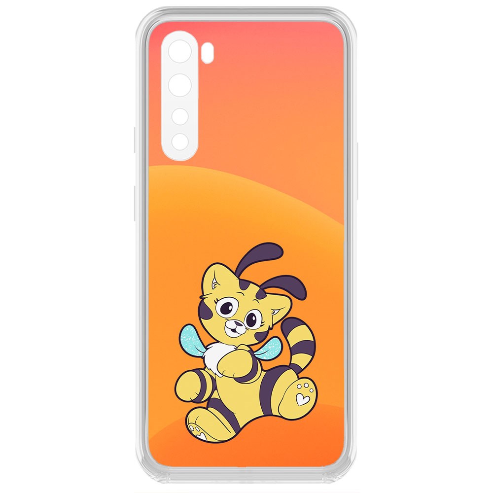 фото Чехол-накладка krutoff clear case хаги ваги - кошка-пчёлка для oneplus nord