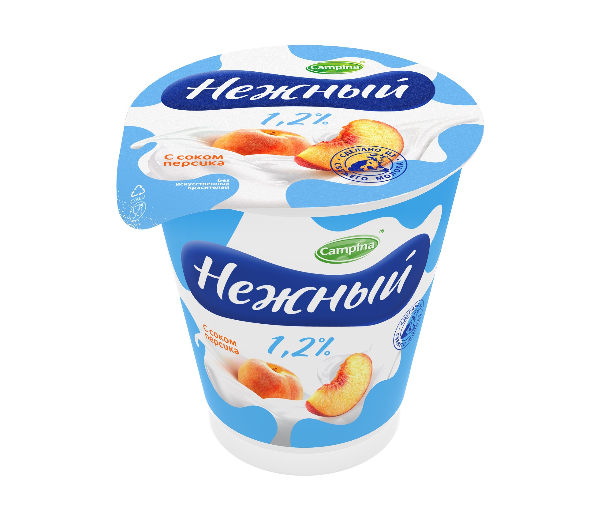 Йогуртный продукт Нежный с соком персика 1,2% 320 г