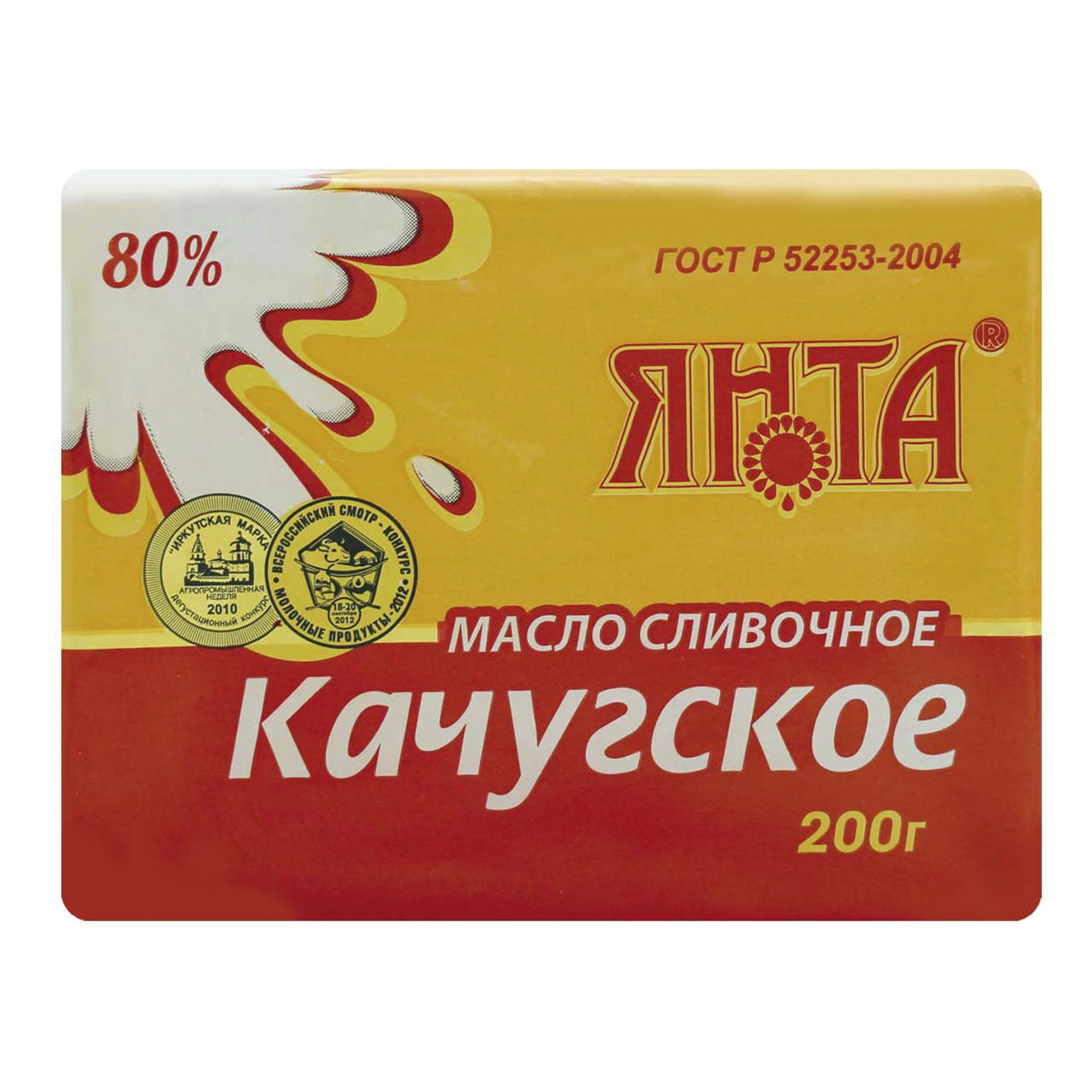фото Сливочное масло янта качугское 80% бзмж 200 г