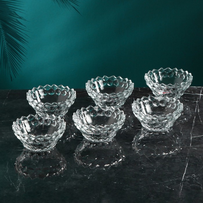 

Салатник Isfahan Glass Ягут, стекло, 12 см, прозрачный, 6 шт, Ягут