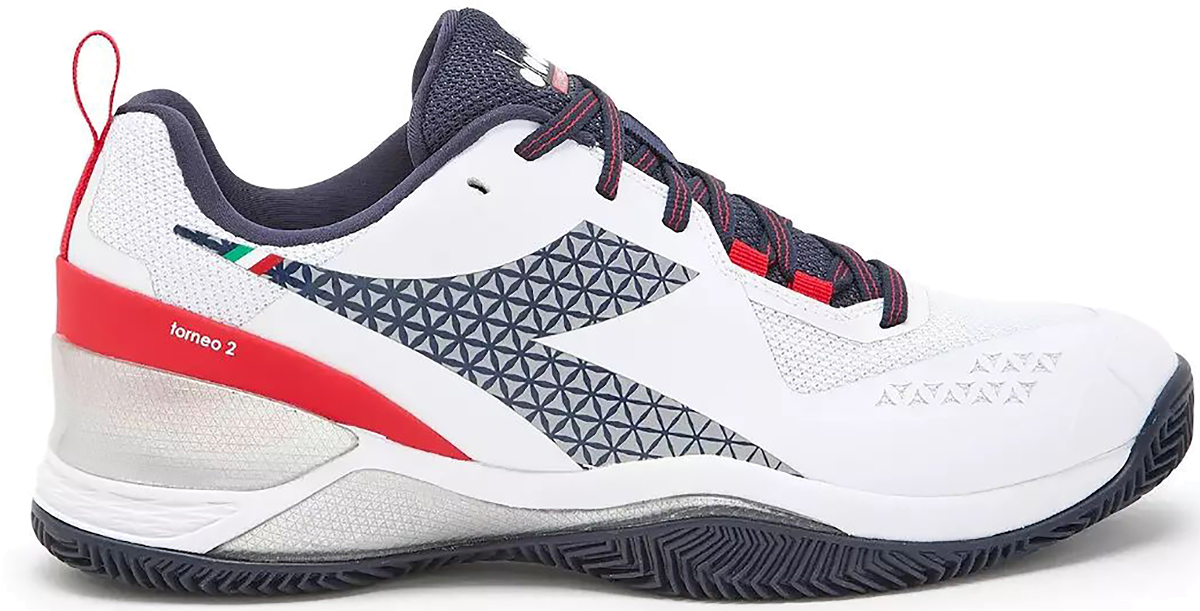 

Кроссовки мужские Diadora Blushield Torneo 2 Clay белые 75 UK, Белый, Blushield Torneo 2 Clay