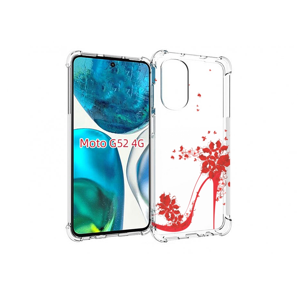 

Чехол MyPads каблук-в-цветах для Motorola Moto G82 / Moto G52, Прозрачный, Tocco