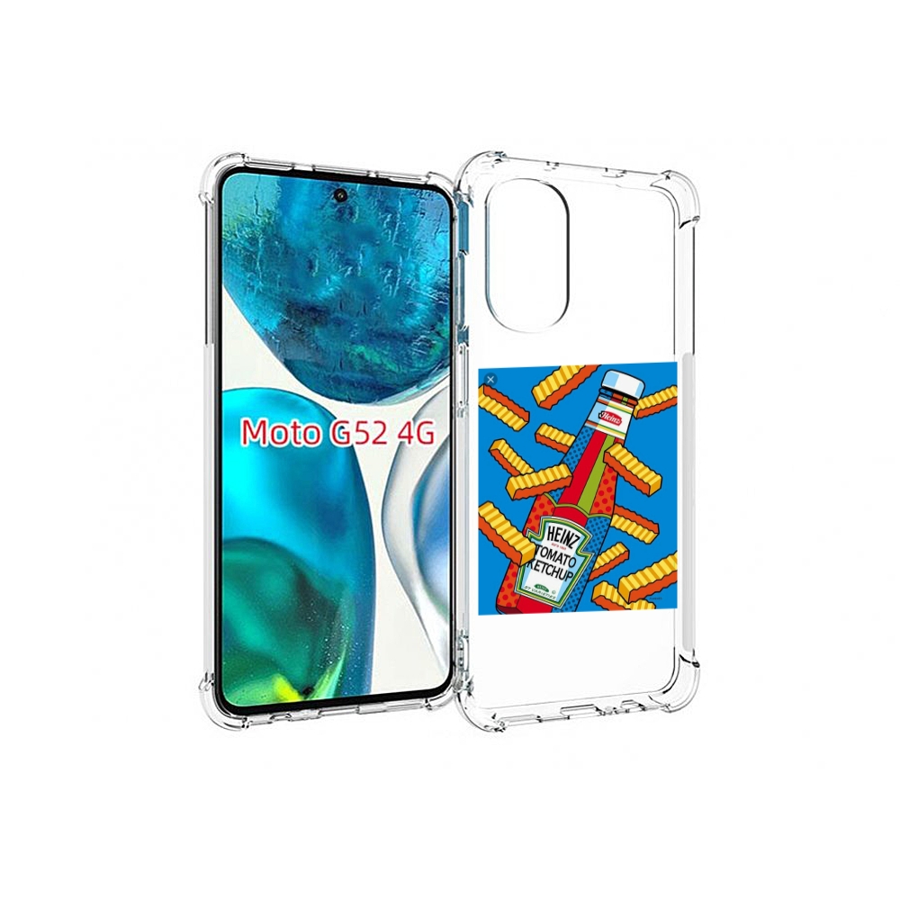 

Чехол MyPads картошка с соусом для Motorola Moto G82 / Moto G52, Прозрачный, Tocco