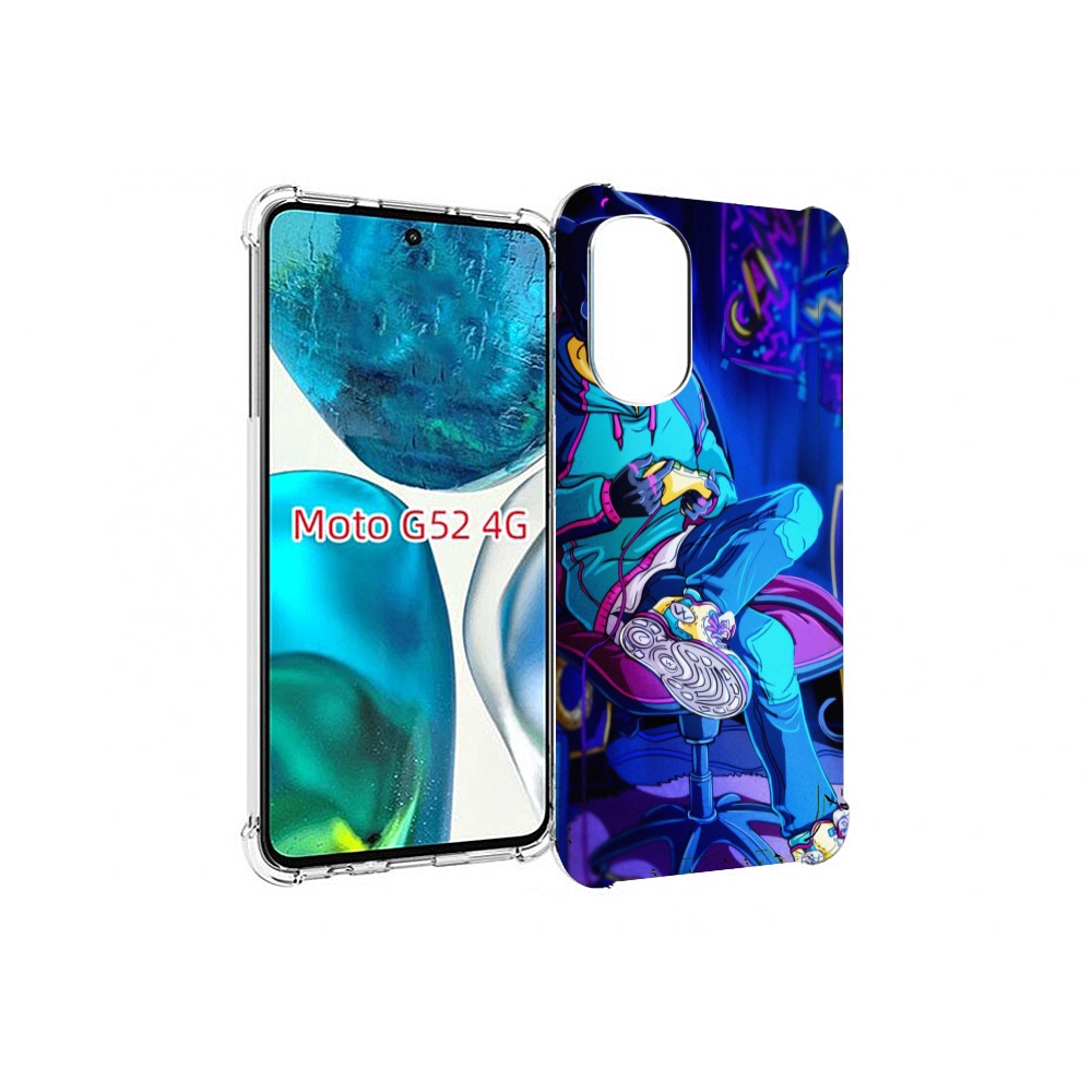 

Чехол MyPads киберпанк игрок для Motorola Moto G82 / Moto G52, Прозрачный, Tocco