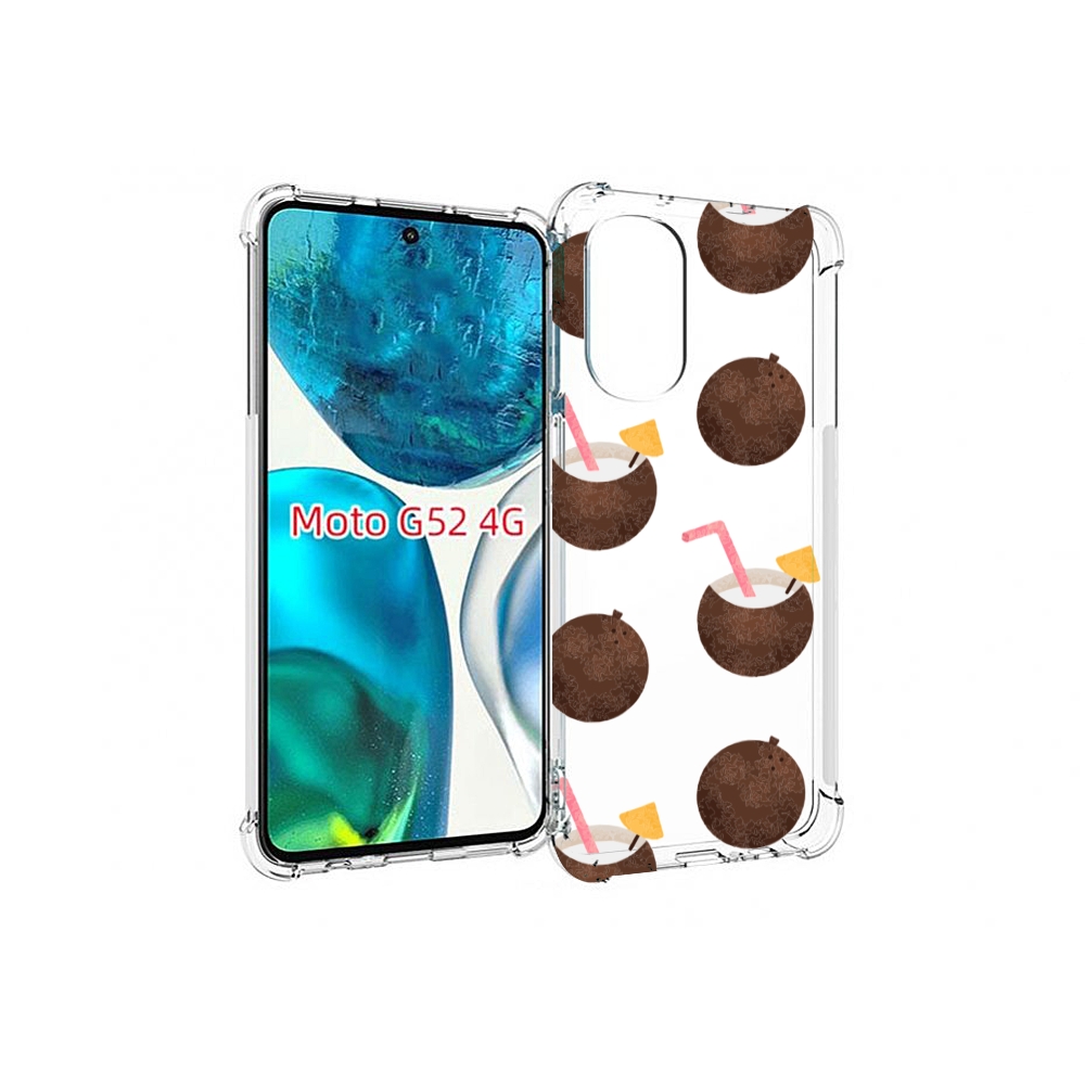 

Чехол MyPads кокосики для Motorola Moto G82 / Moto G52, Прозрачный, Tocco