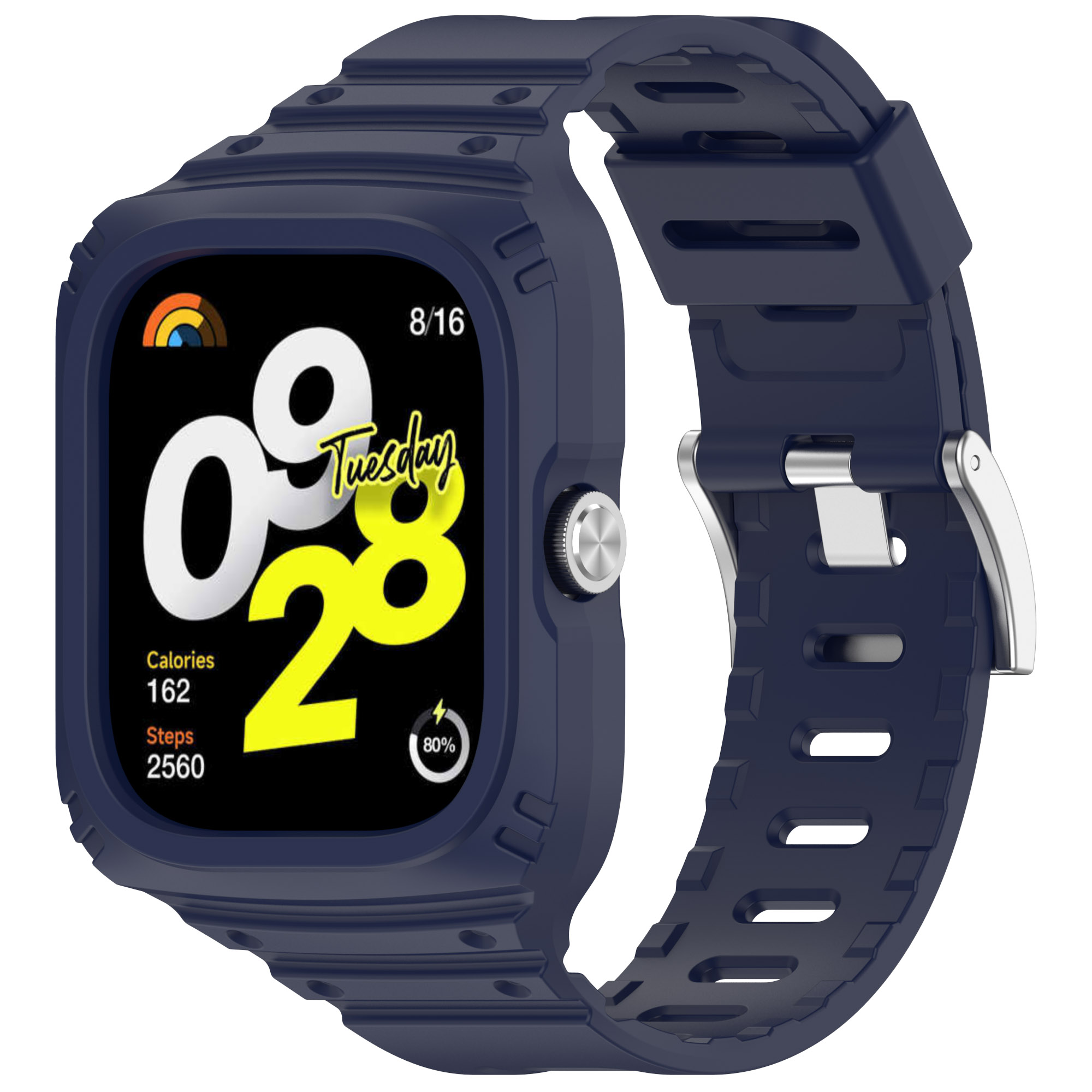 

Силиконовый ремешок-бампер для Redmi Watch 4, полная защита, ночной синий, Redmi Watch 4