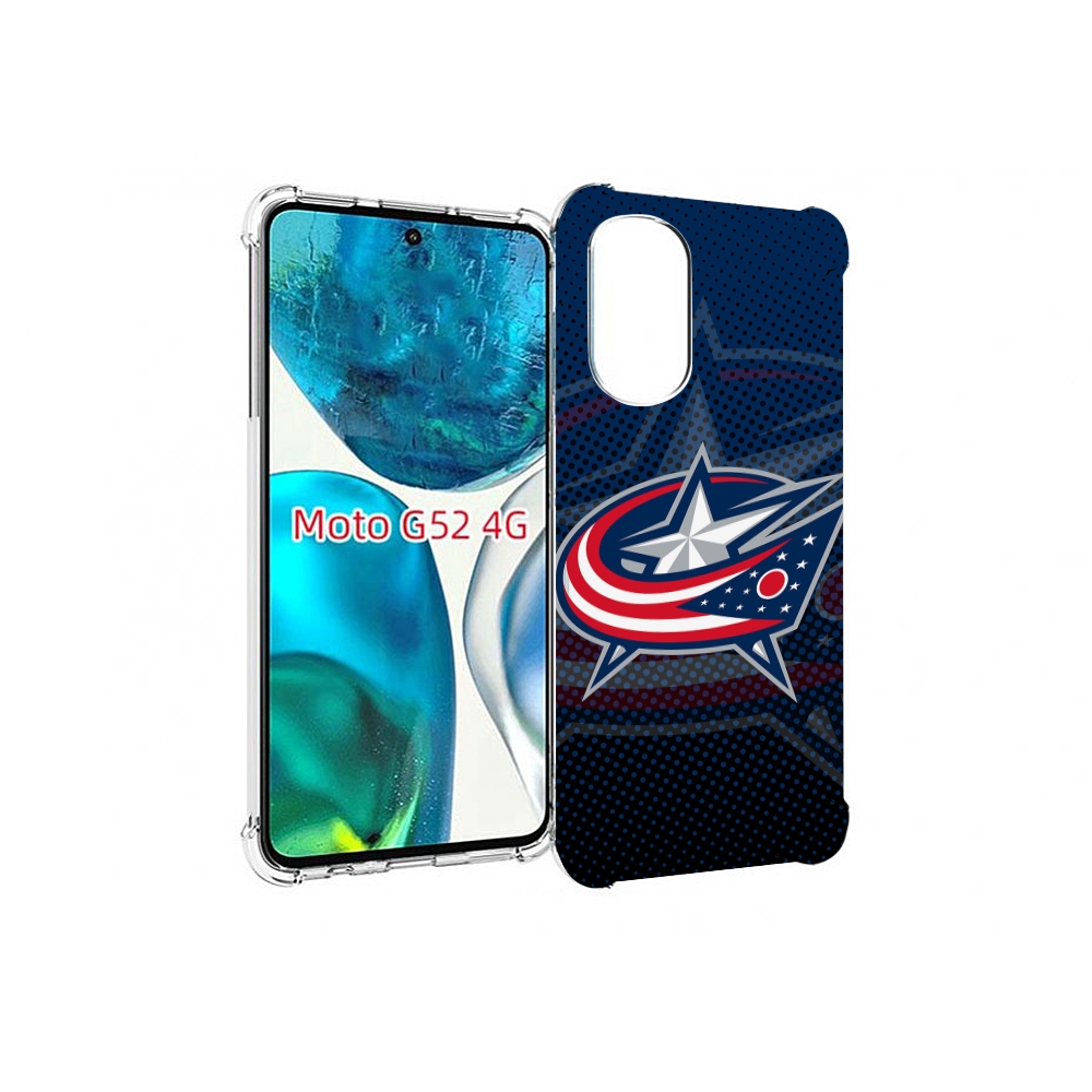 

Чехол MyPads коламбус блю джекетс для Motorola Moto G82 / Moto G52, Прозрачный, Tocco