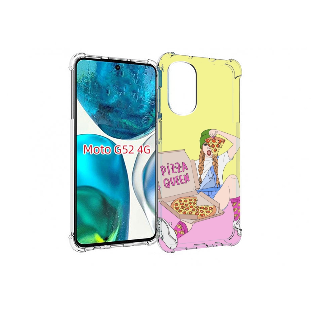 

Чехол MyPads королева-пиццы женский для Motorola Moto G82 / Moto G52, Прозрачный, Tocco