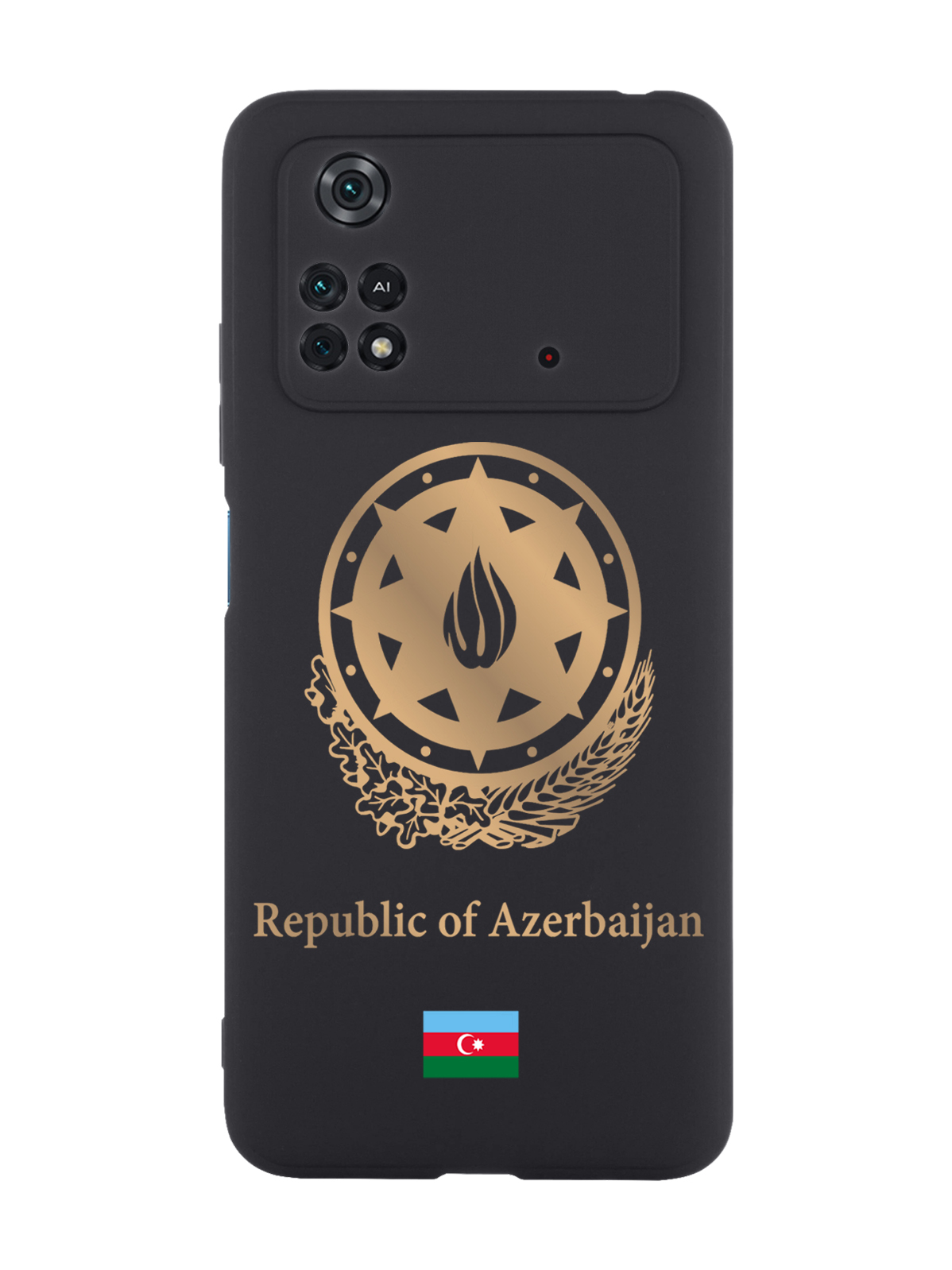 

Чехол SignumCase для Poco M4 Pro 4G Золотой Герб Азербайджана черный, Золотистый;черный