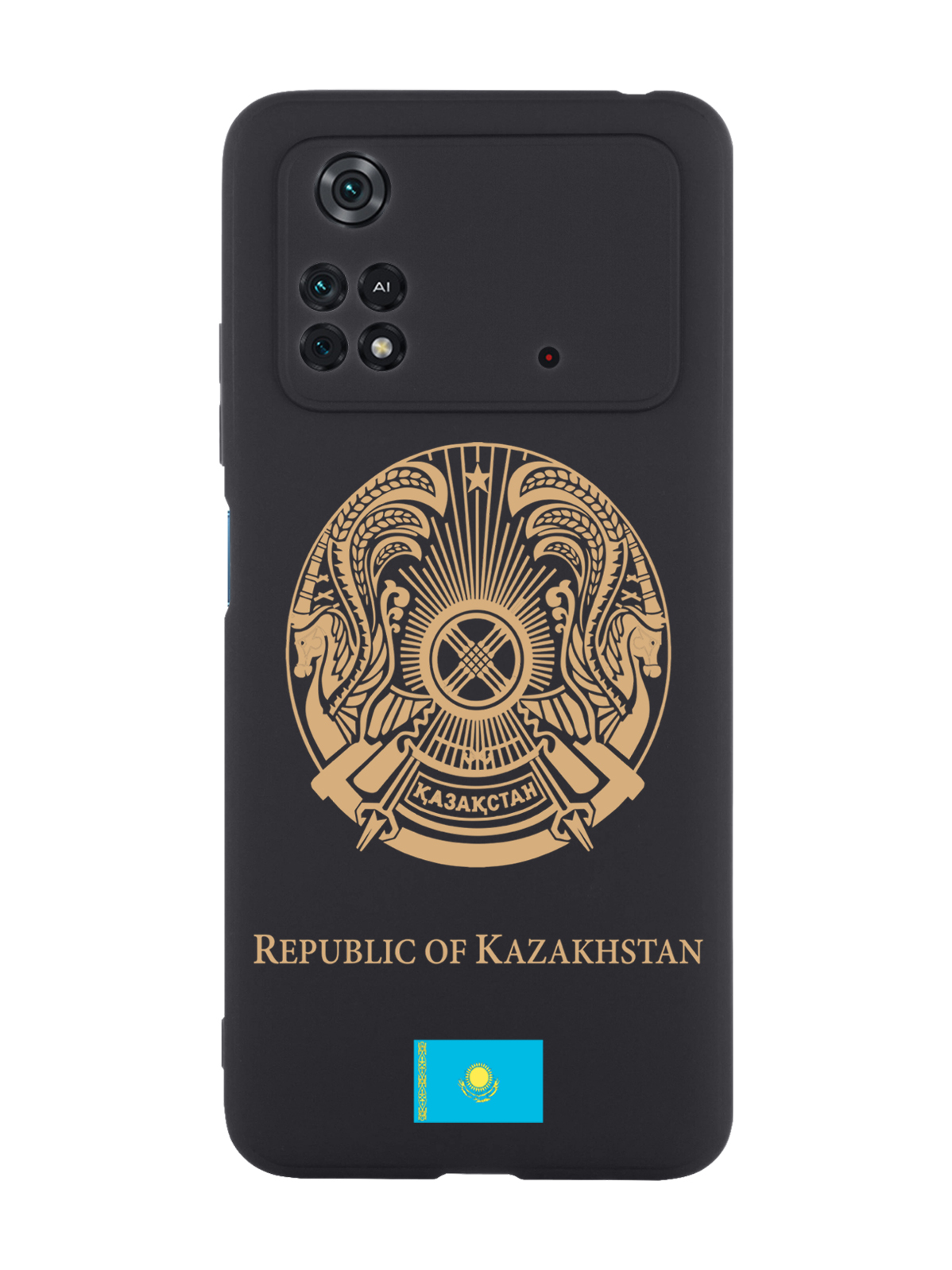 

Чехол SignumCase для Poco M4 Pro 4G Золотой Герб Казахстана черный, Золотистый;черный