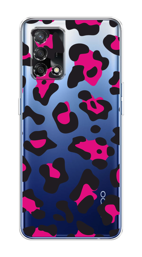 

Чехол на OPPO A74 4G/F19 "Pink cow spots", Черный;розовый, 256050-1