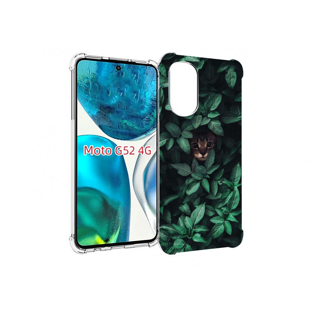 

Чехол MyPads котенок в листьях для Motorola Moto G82 / Moto G52, Прозрачный, Tocco