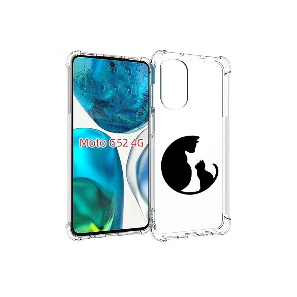 

Чехол MyPads коты в полукруге для Motorola Moto G82 / Moto G52, Прозрачный, Tocco