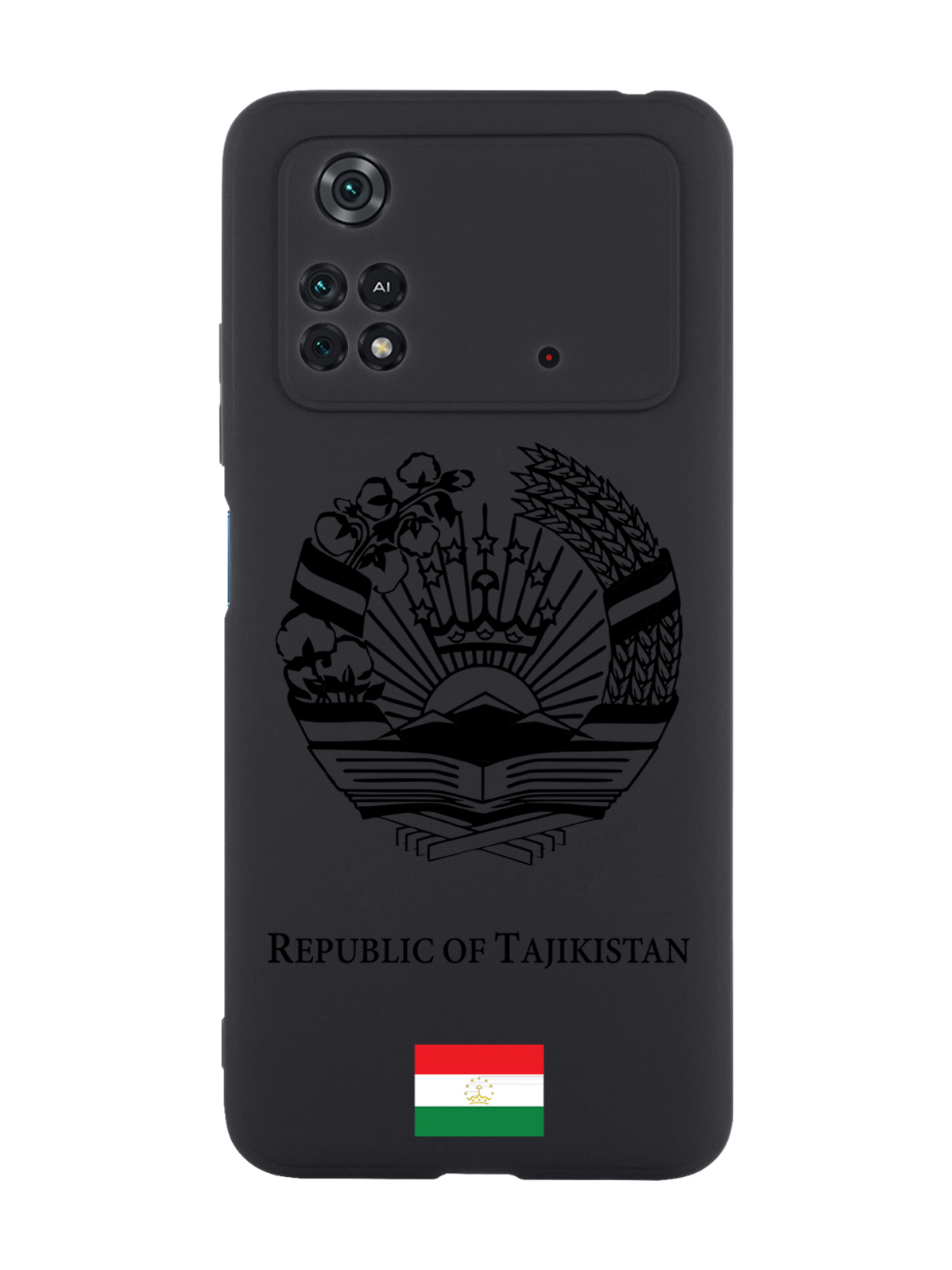 

Чехол SignumCase для Poco M4 Pro 4G Черный лаковый Герб Таджикистана черный