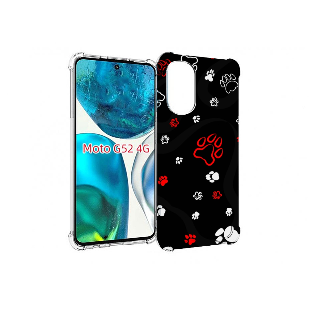 

Чехол MyPads кошачьи-лапки для Motorola Moto G82 / Moto G52, Прозрачный, Tocco