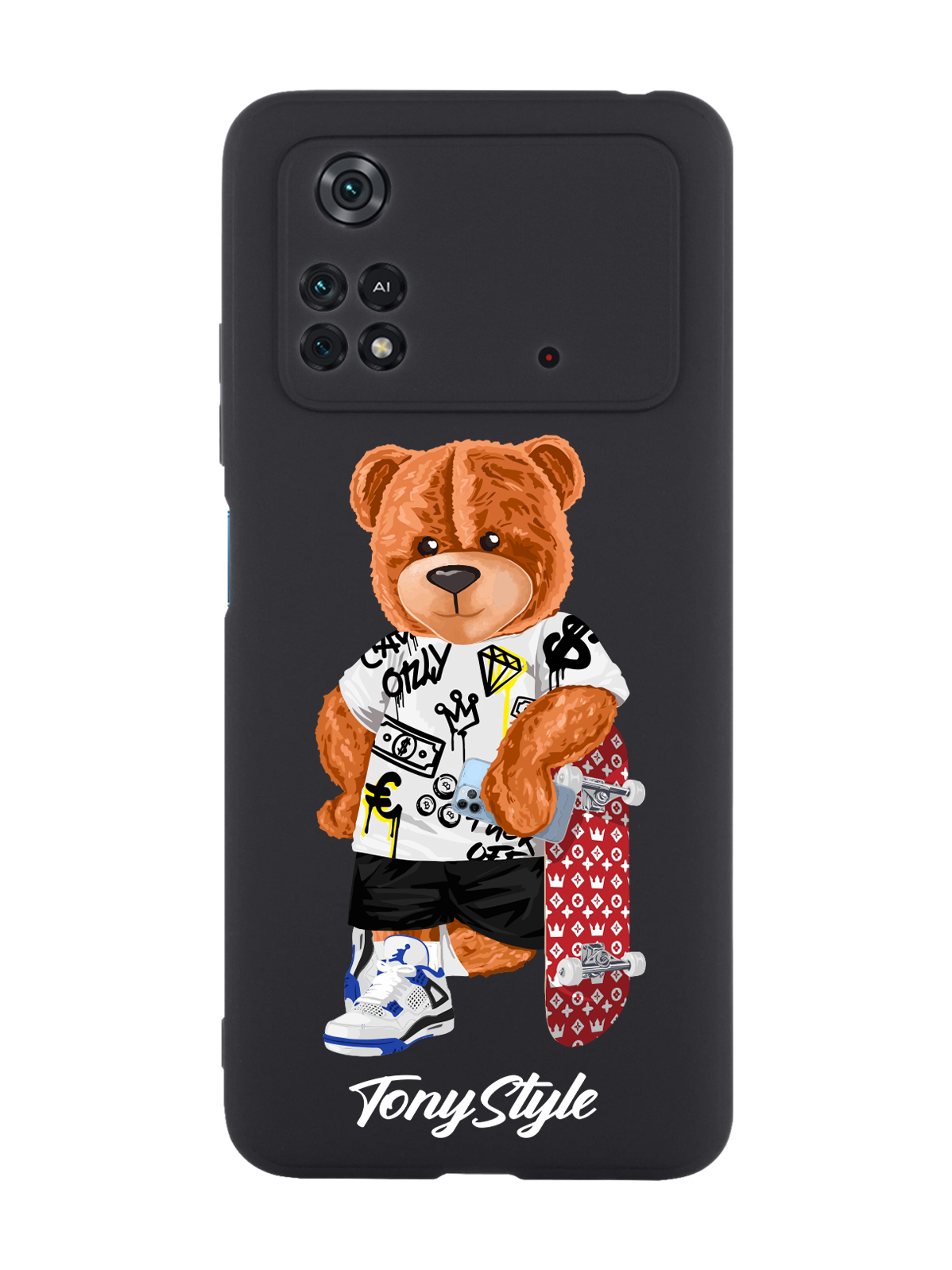

Чехол Tony Style для Poco M4 Pro 4G Tony Style со скейтом черный, Коричневый;черный;красный