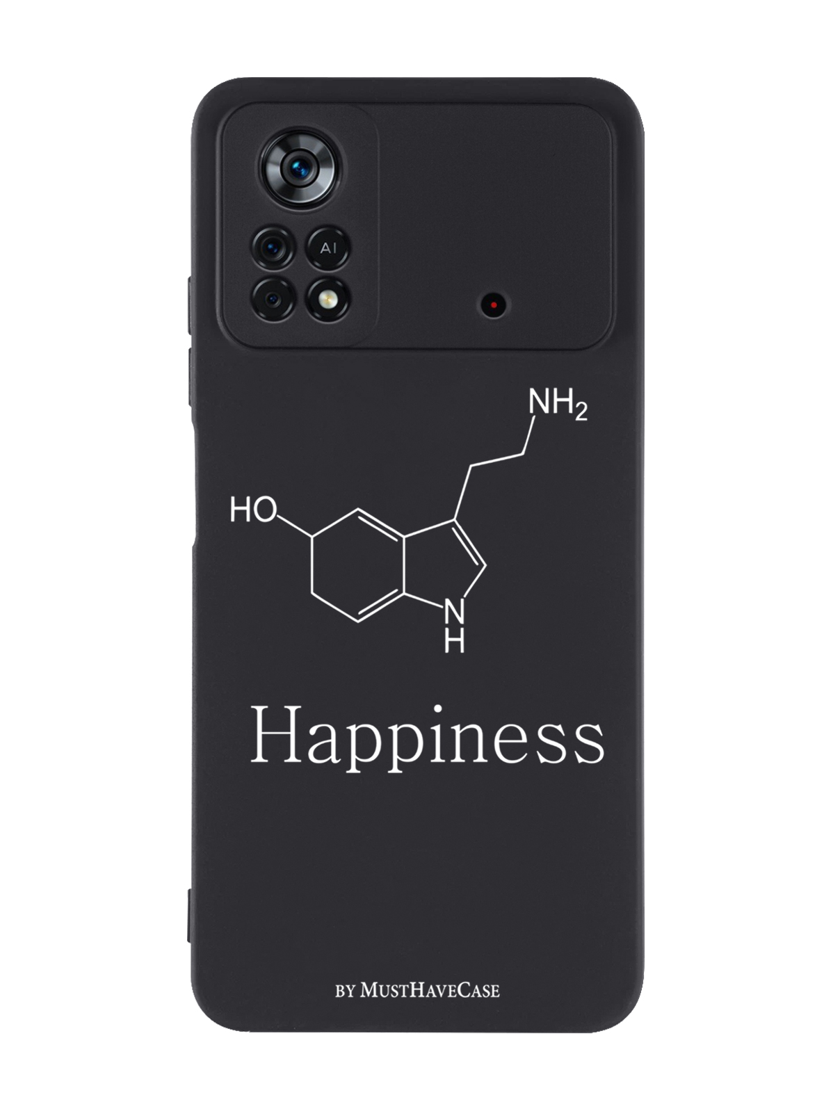 

Чехол MustHaveCase для Poco X4 Pro 5G Молекула счастья черный, Черный;белый