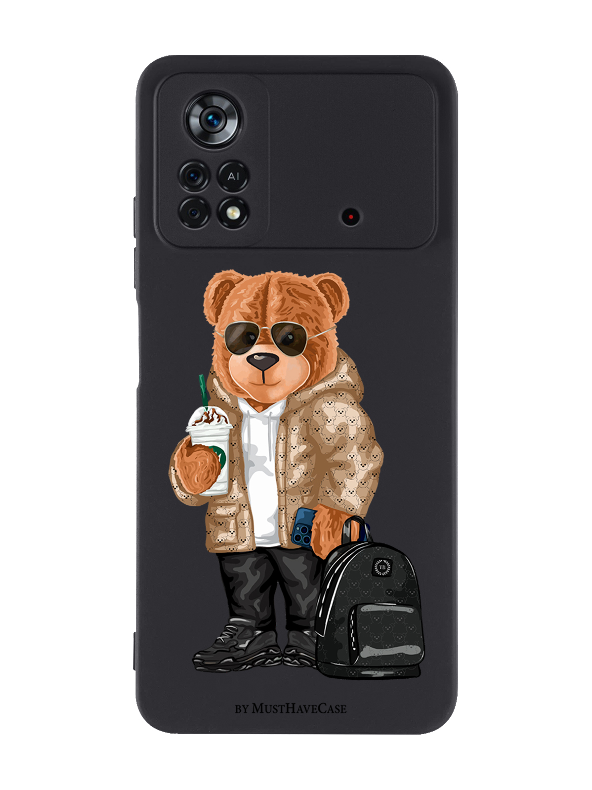 

Чехол MustHaveCase для Poco X4 Pro 5G Tony Style в очках черный, Коричневый;черный;белый