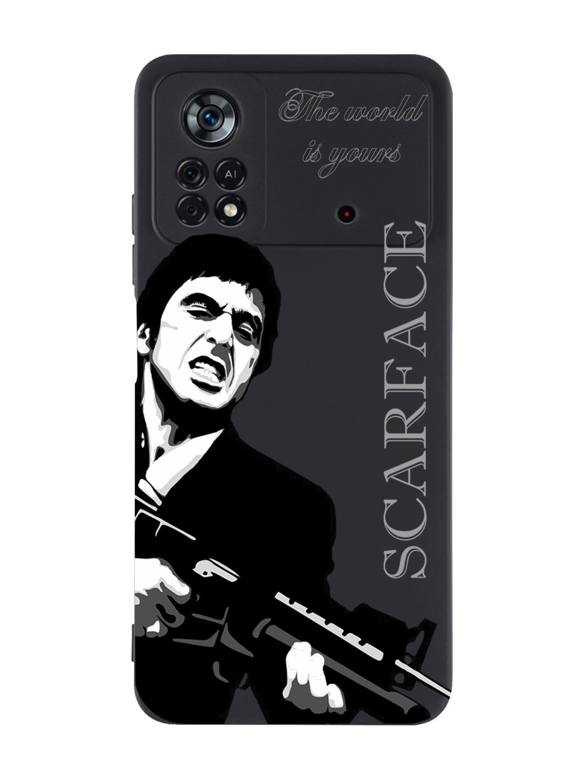 фото Чехол musthavecase для poco x4 pro 5g scarface tony montana лицо со шрамом черный