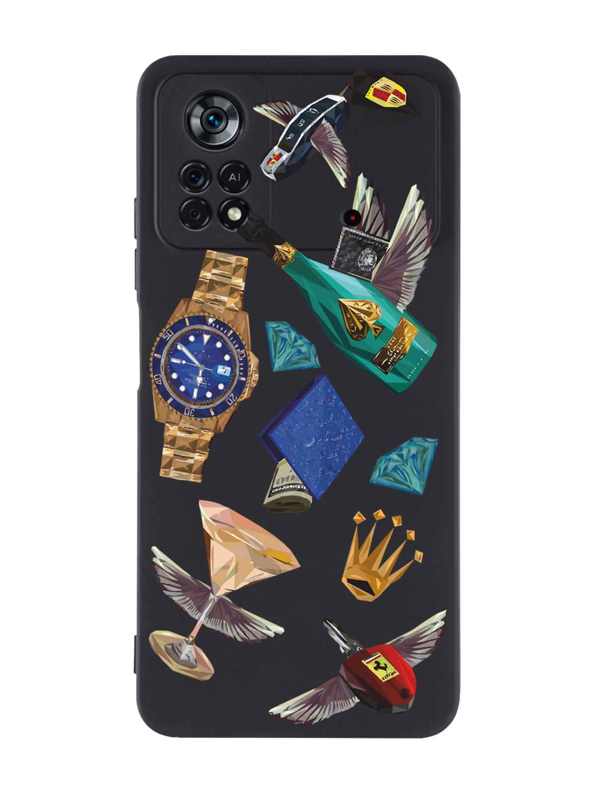 

Чехол MustHaveCase для Poco X4 Pro 5G Luxury lifestyle черный, Разноцветный