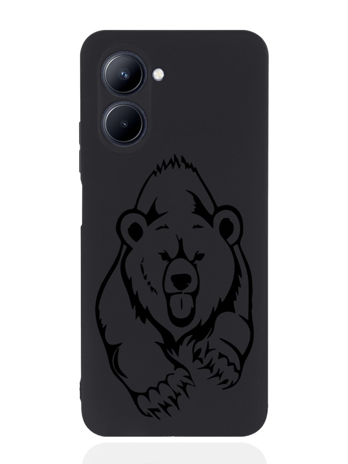 

Чехол MustHaveCase для realme C33 Медведь черный