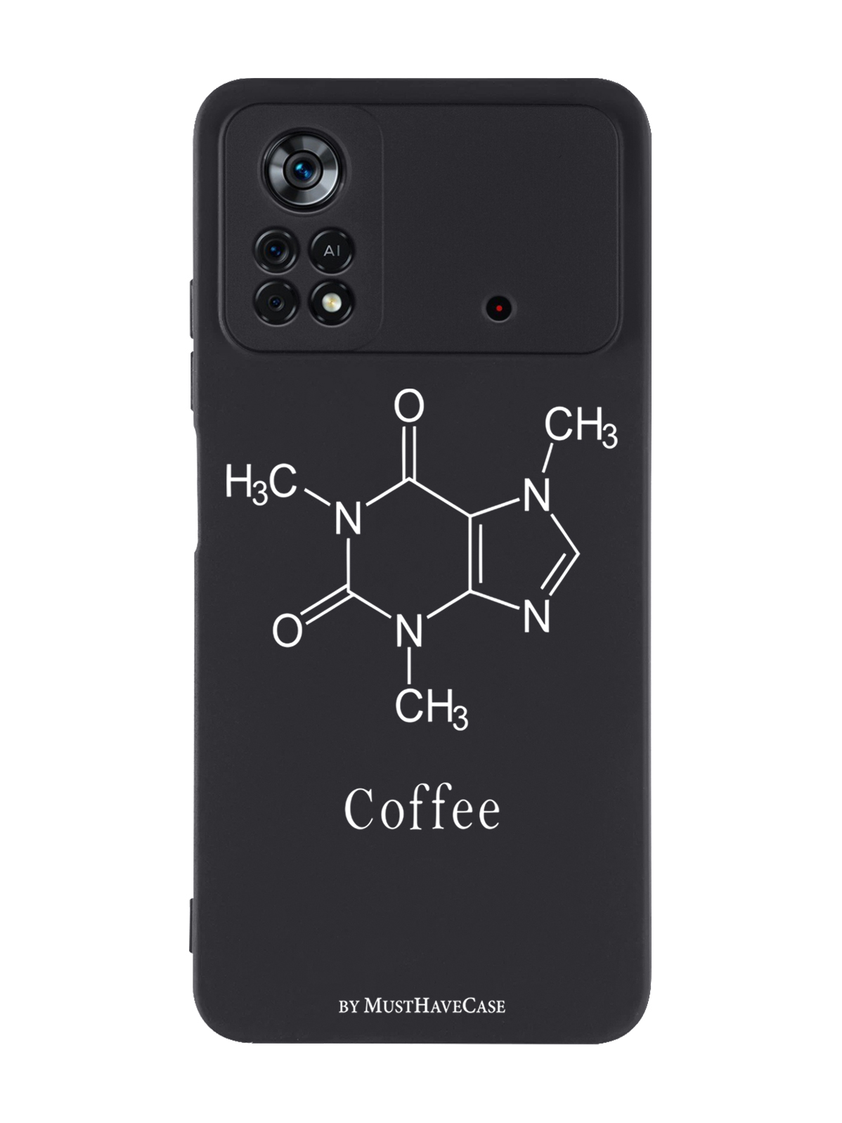

Чехол MustHaveCase для Poco X4 Pro 5G Молекула кофе черный, Черный;белый