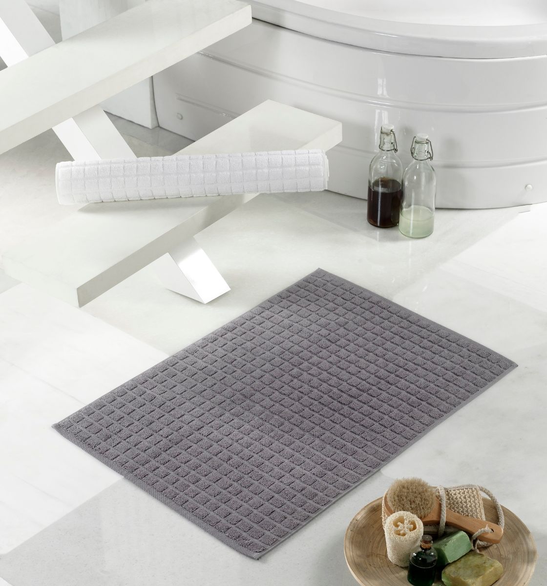 

Коврик для ванны Diva Afrodita SQUARES серый; 50 х 70 размер