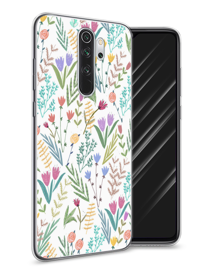 

Чехол Awog на Xiaomi Redmi Note 8 Pro "Полевые цветы рисунок", Разноцветный, 36650-8