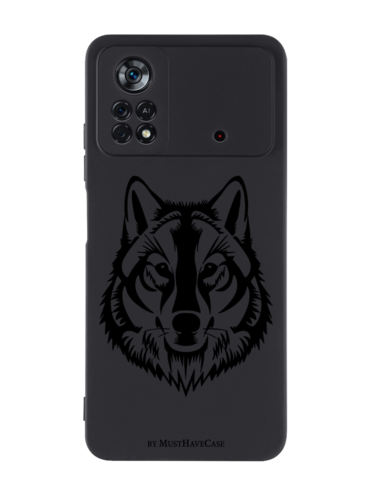 

Чехол MustHaveCase для Poco X4 Pro 5G Волк черный