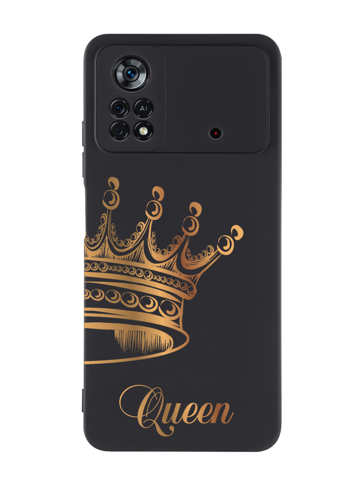 фото Чехол musthavecase для poco x4 pro 5g парный чехол корона queen черный