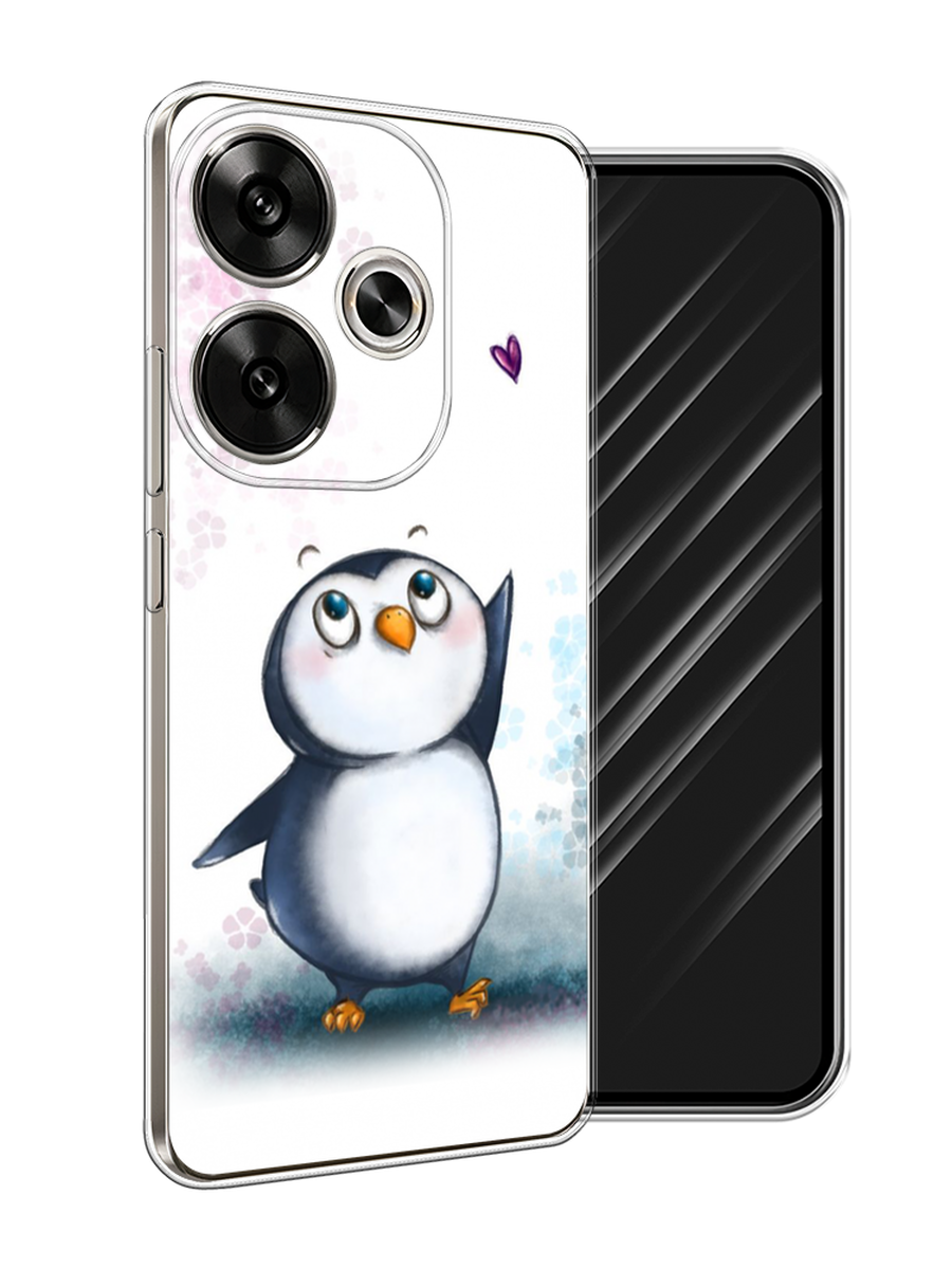 

Чехол Awog на Xiaomi Redmi Turbo 3 "Пингвин и сердечко", Белый, 322150-1