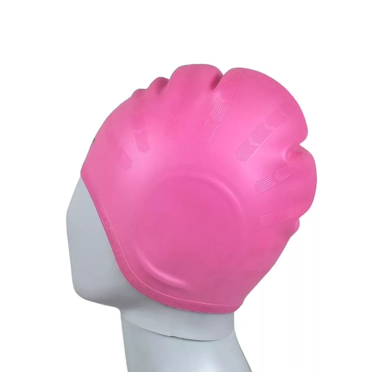 Шапочка для плавания CLIFF силиконовая CS06, с выемками для ушей, розовая