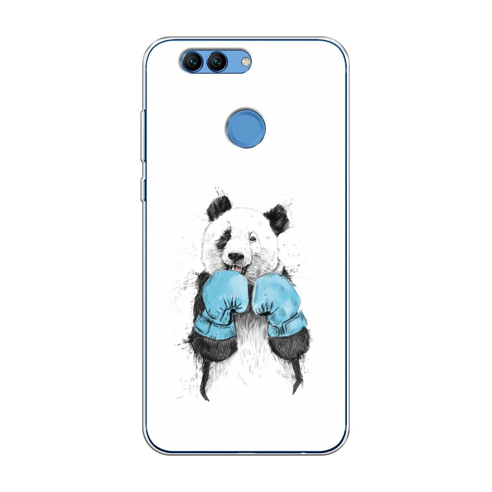 

Чехол на Huawei Nova 2 "Панда боксер", Голубой;белый;серый, 62950-1