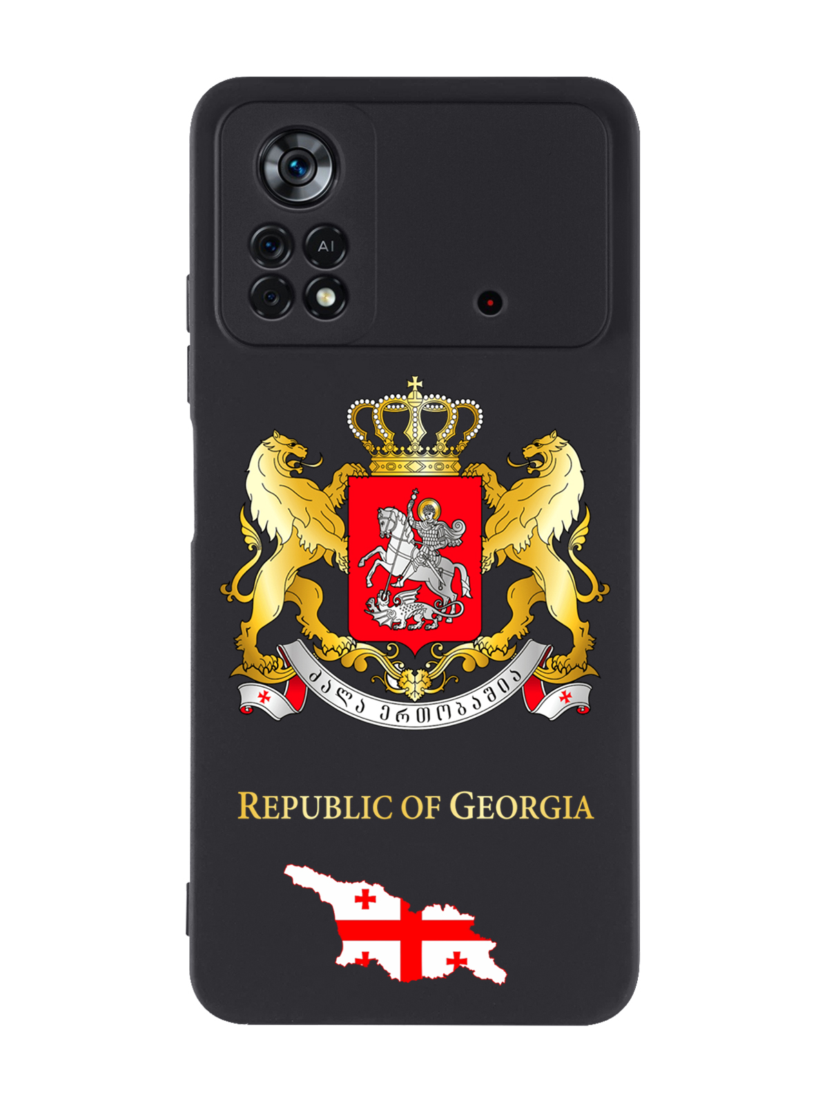 фото Чехол signumcase для poco x4 pro 5g герб грузии черный