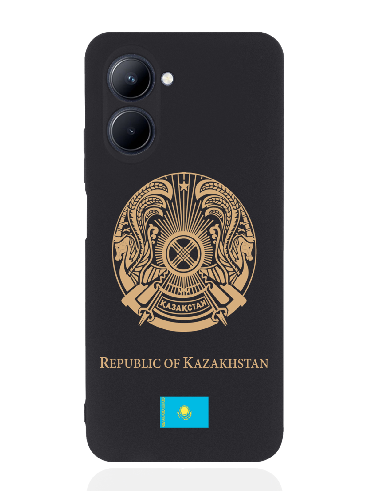 

Чехол SignumCase для realme C33 Золотой Герб Казахстана черный, Золотистый;черный
