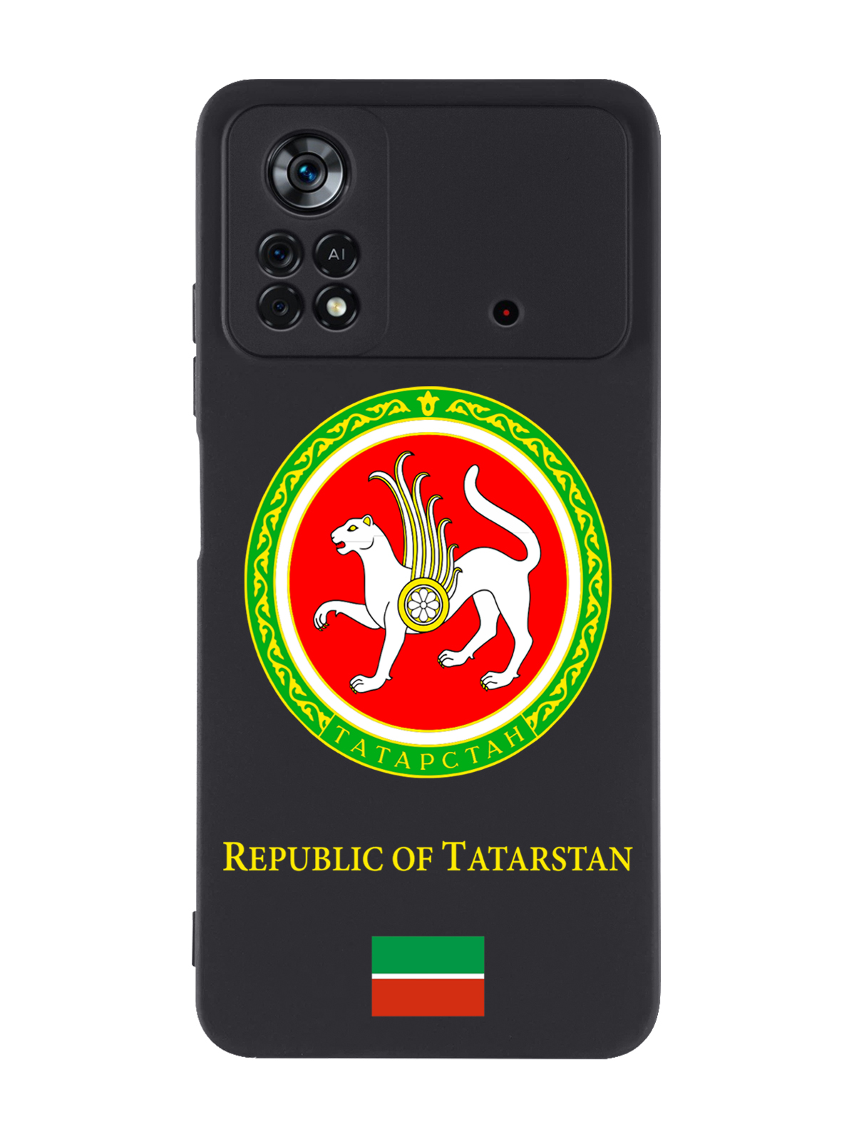 

Чехол SignumCase для Poco X4 Pro 5G Герб Татарстана черный, Разноцветный