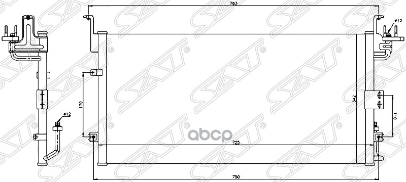 

Радиатор Кондиционера Hyundai Sonata, STHN23394A0