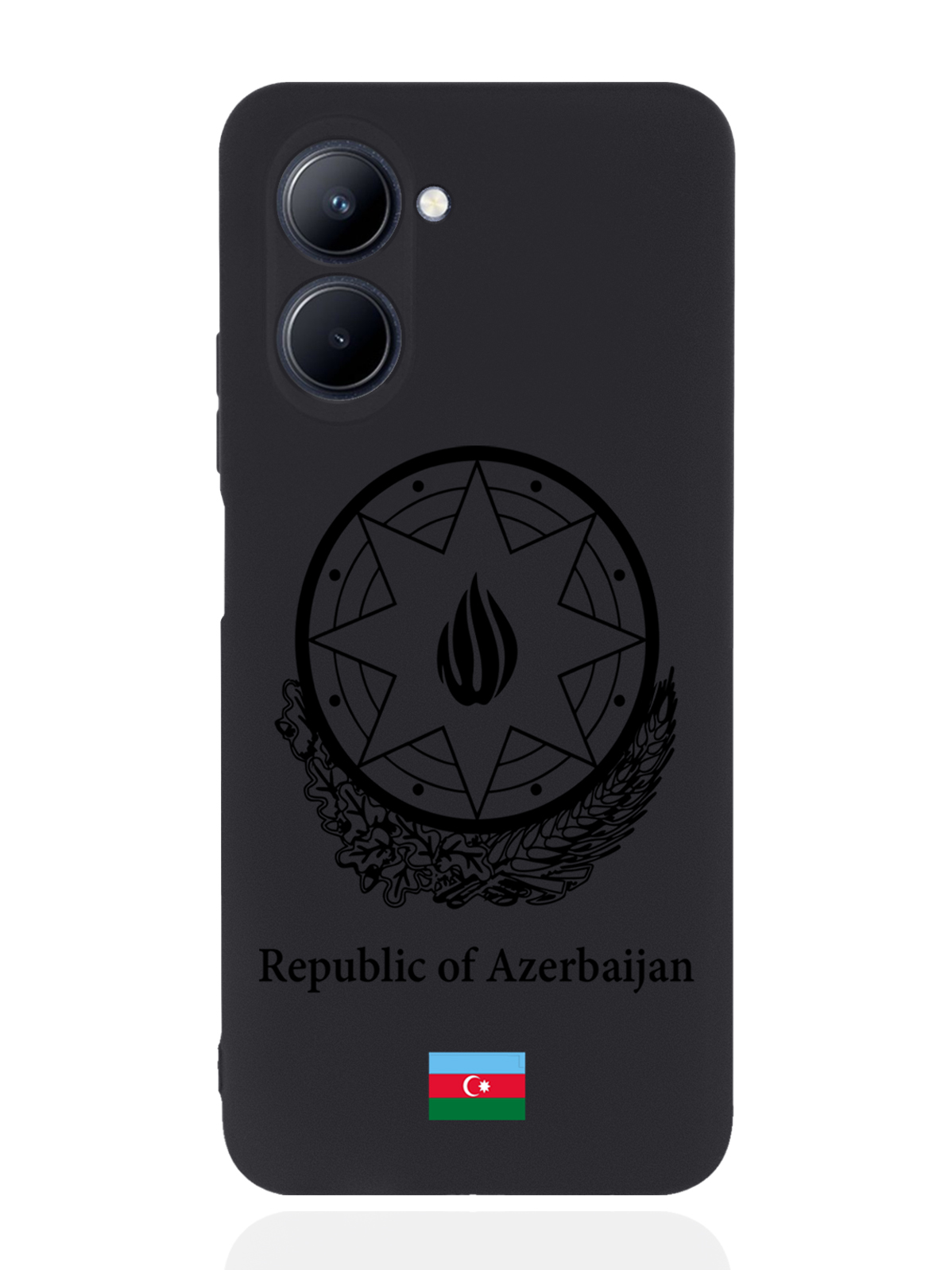 

Чехол SignumCase для realme C33 Черный лаковый Герб Азербайджана черный
