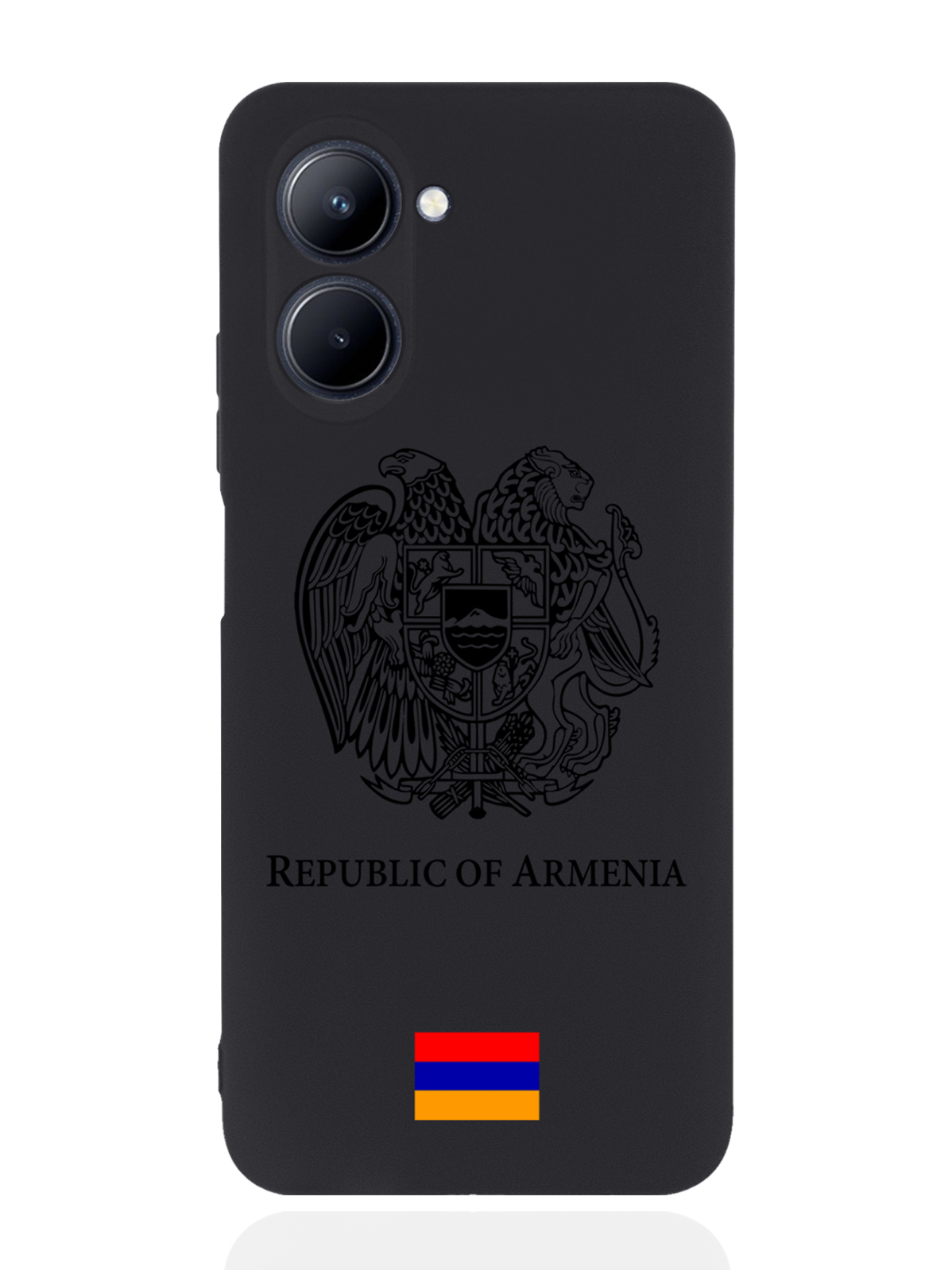 

Чехол SignumCase для realme C33 Черный лаковый Герб Армении черный