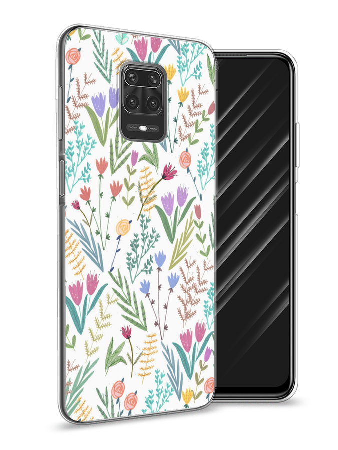 

Чехол Awog на Xiaomi Redmi Note 9S "Полевые цветы рисунок", Разноцветный, 37950-8