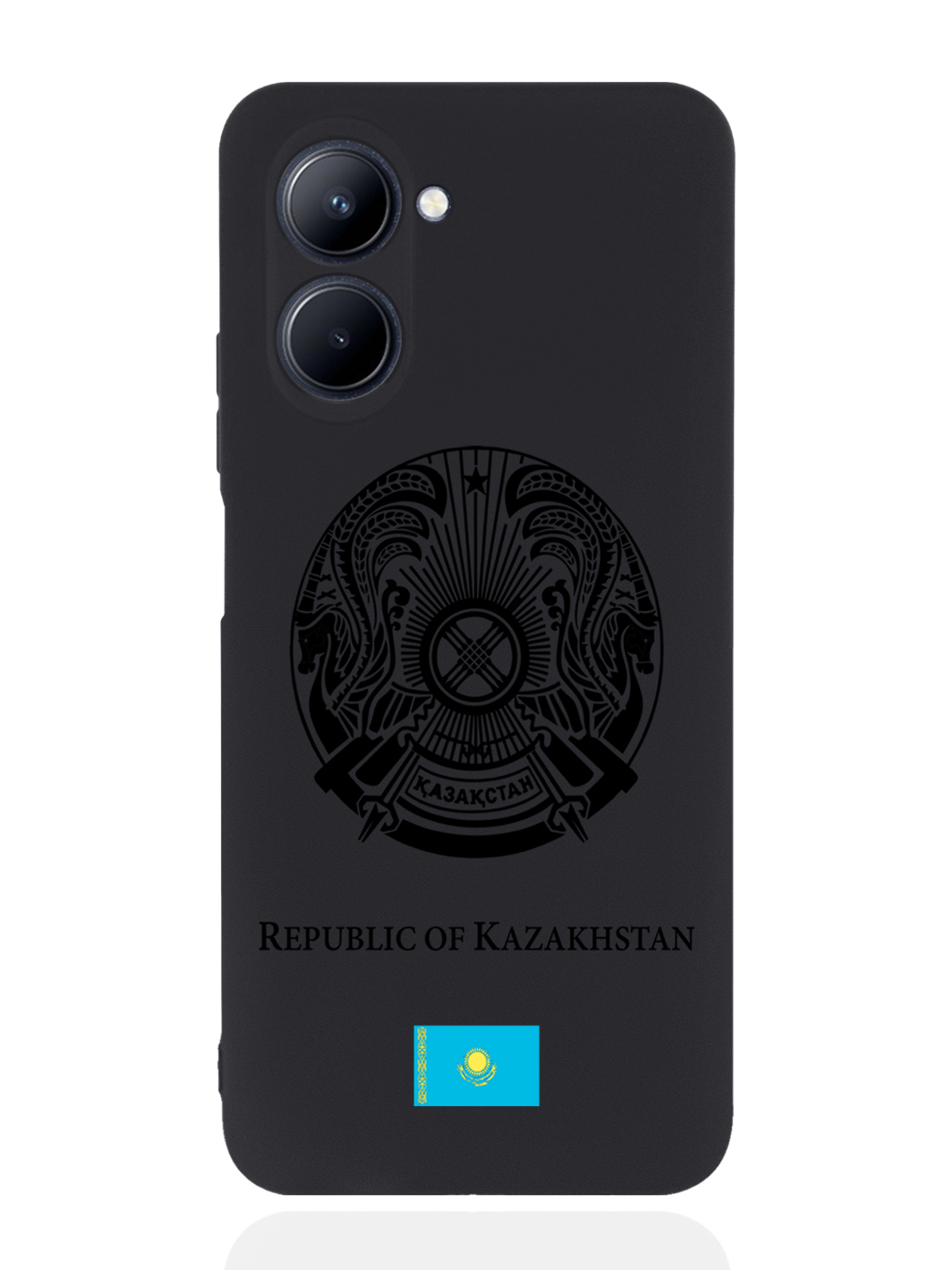 

Чехол SignumCase для realme C33 Черный лаковый Герб Казахстана черный