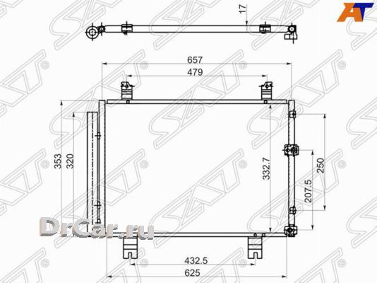 фото Sat радиатор кондиционера lexus is250/350 06-07