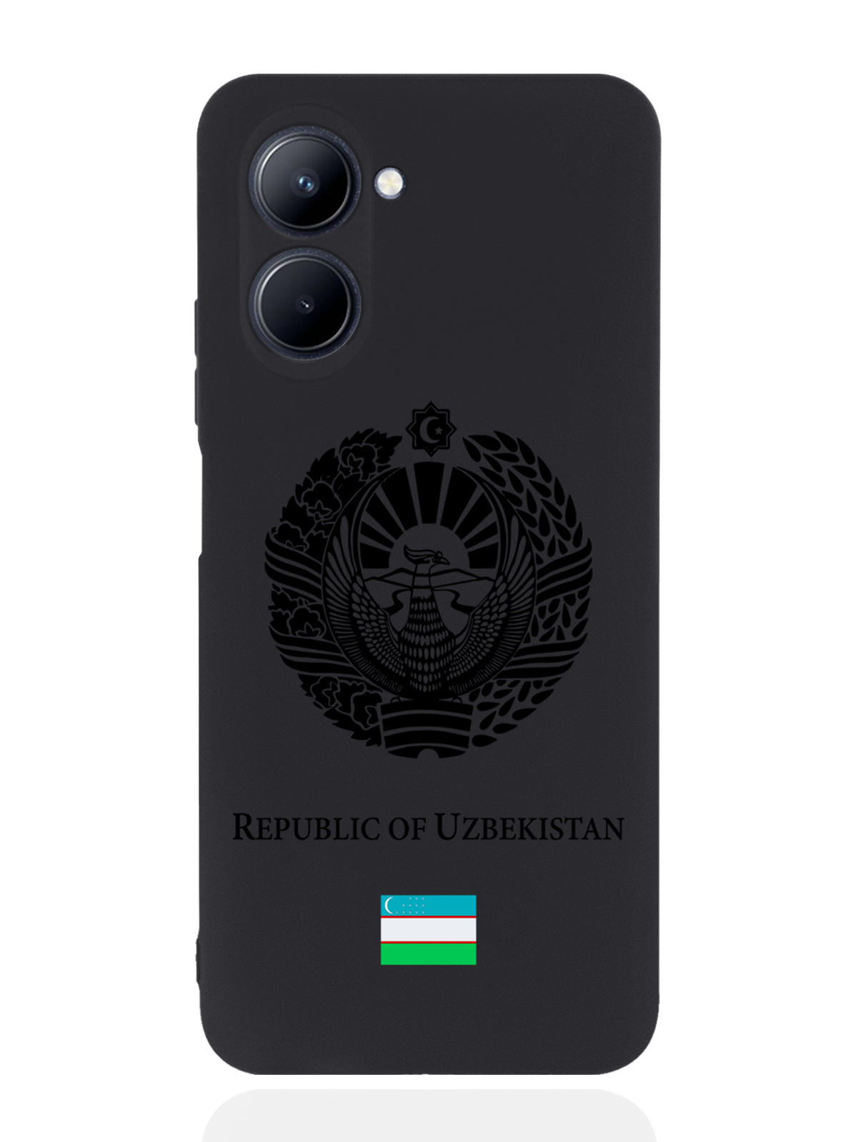 

Чехол SignumCase для realme C33 Черный лаковый Герб Узбекистана черный